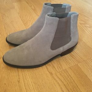 Gray Suede Booties