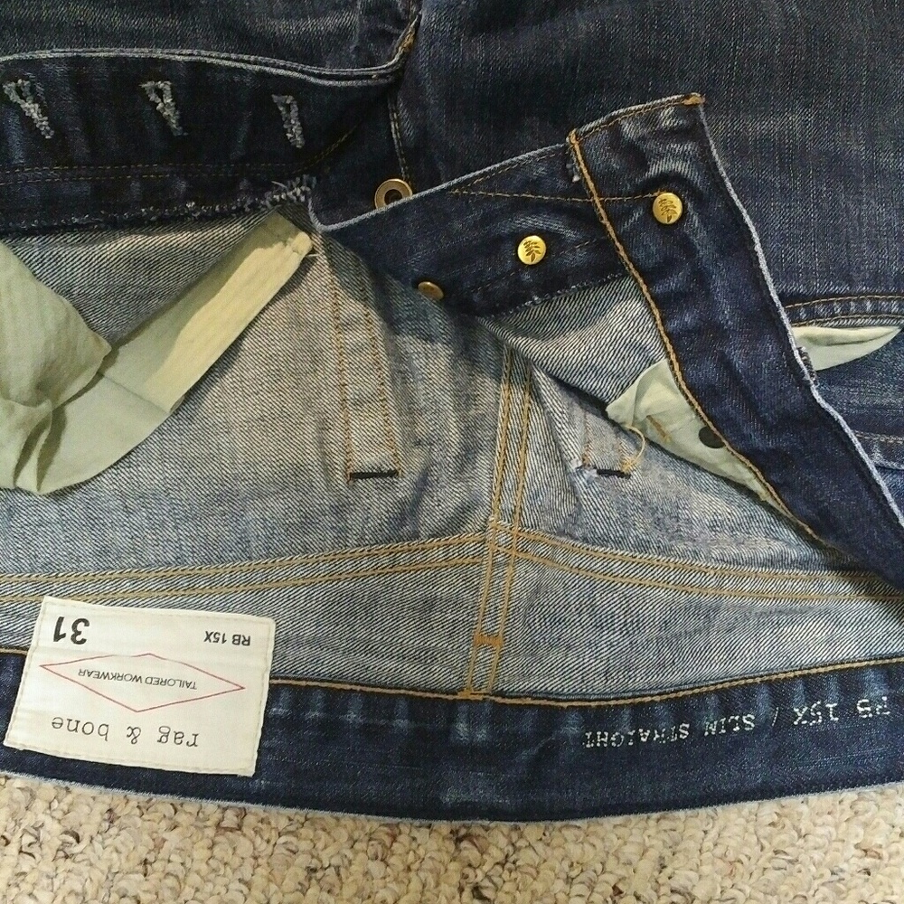 Rag and Bone 31 RB15X slim straight denim