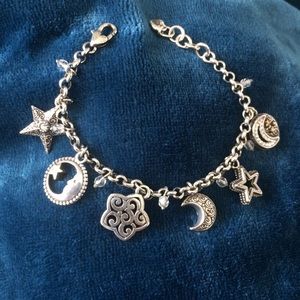 Brighton Moon and Stars Crystal Charm Bracelet