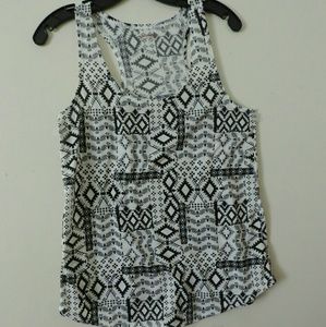 Black and White Blouse