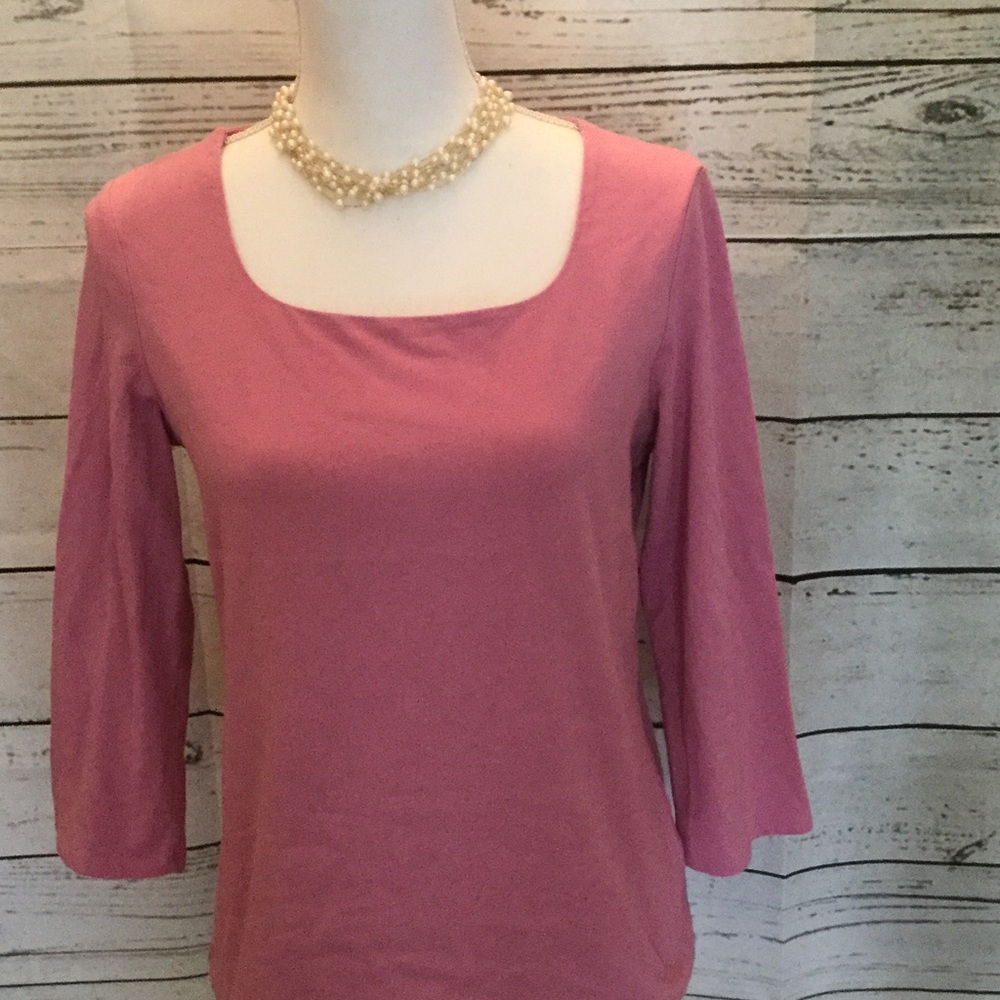 J.Jill pink super soft square neck tee!