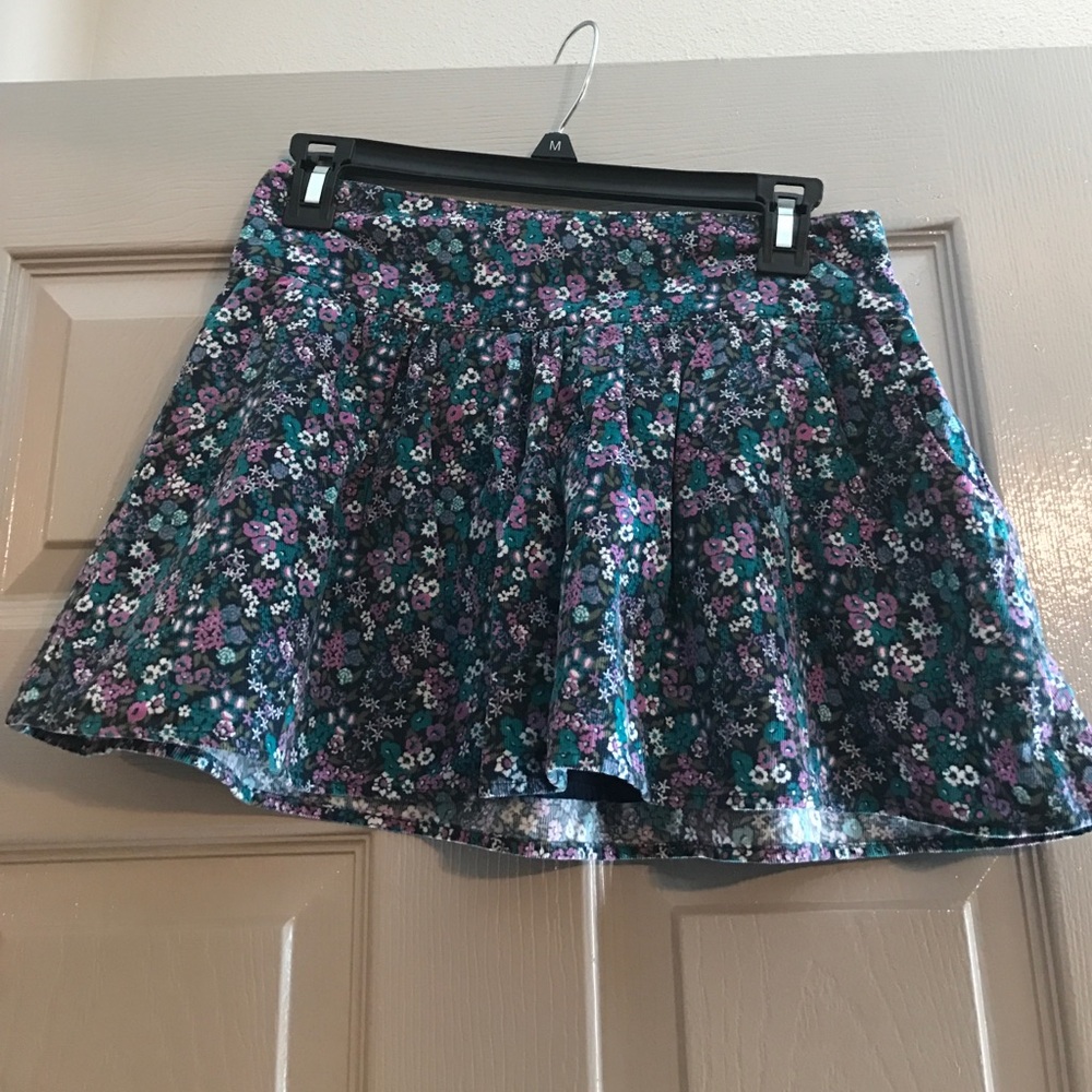 Floral purple and Teal Skirt