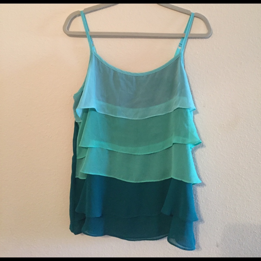 Layered blue camisole