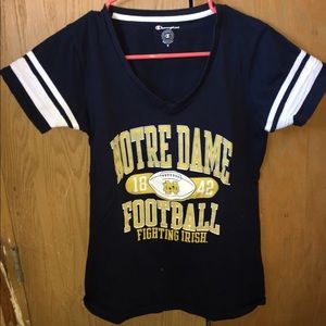 Champion Notre Dame football tee