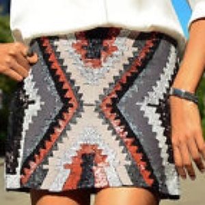Zara Size M beaded skirt with beautiful stitching