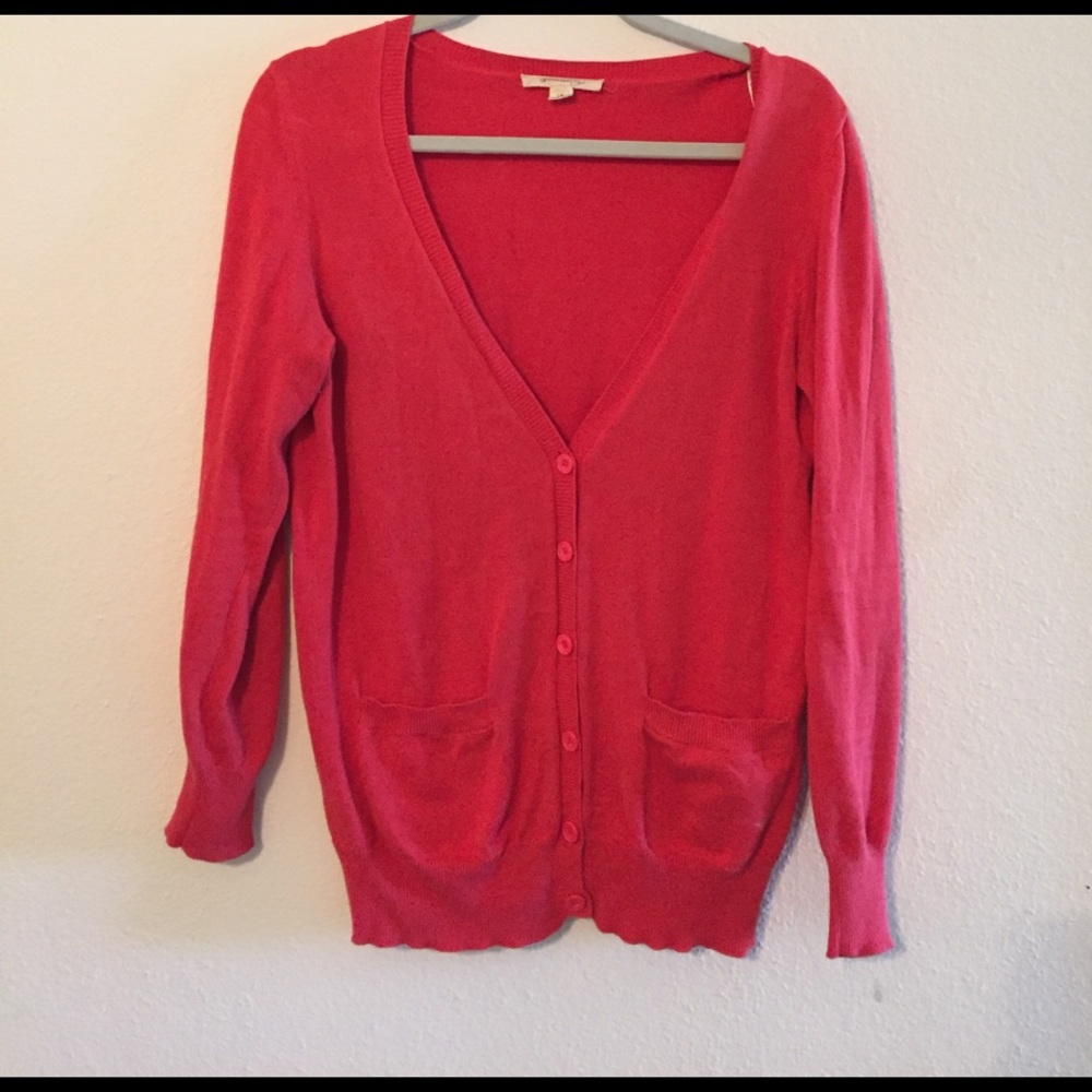 Coral cardigan