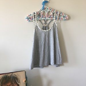 Daisy Detailed Criss Cross Backed Tank Top