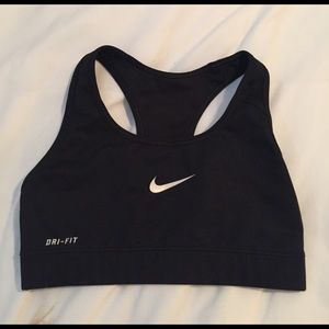 Black Nike sports bra