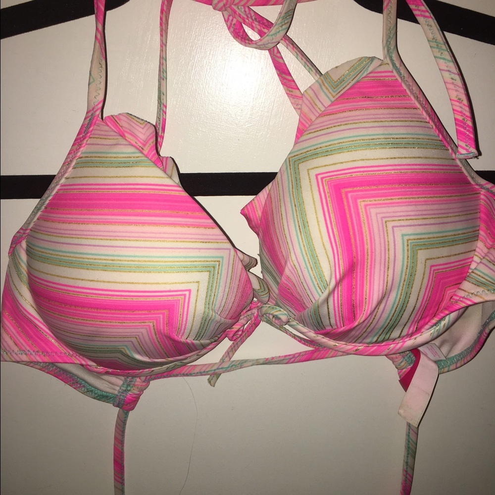 Victoria's Secret 34B Halter Push-Up Swim Top