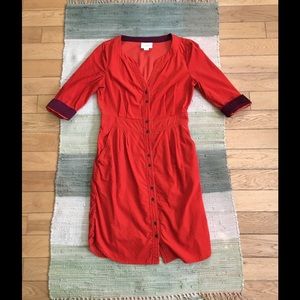 Maeve Anthropologie "Anaheim" Corduroy Dress