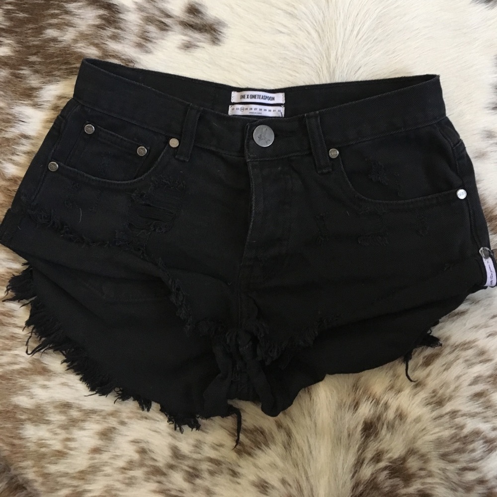 One Teaspoon Black Bandit Shorts