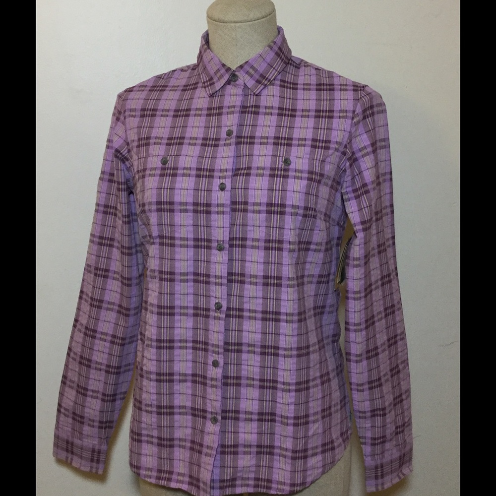 Eddie Bauer Moisture Wicking Plaid Shirt  Size XS