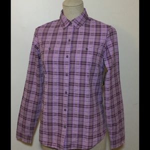 Eddie Bauer Moisture Wicking Plaid Shirt  Size XS