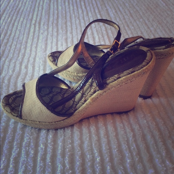 Unisa Shoes - Unisa size 7 brown & tan/beige espadrilles/wedges