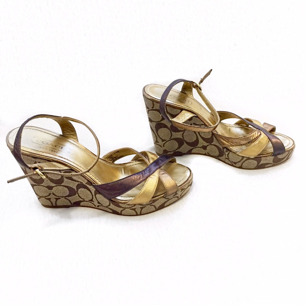 Coach wedge sandals