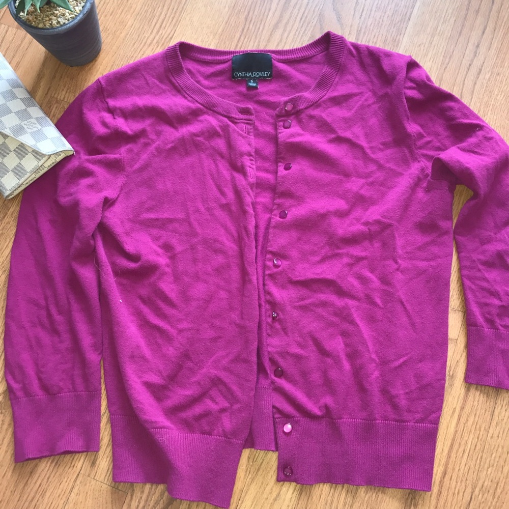 Cynthia Rowley Magenta cardigan