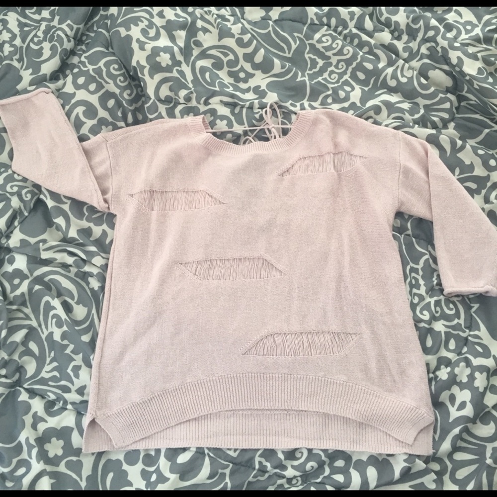 Baby pink Express sweater