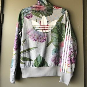 Adidas floral track jacket