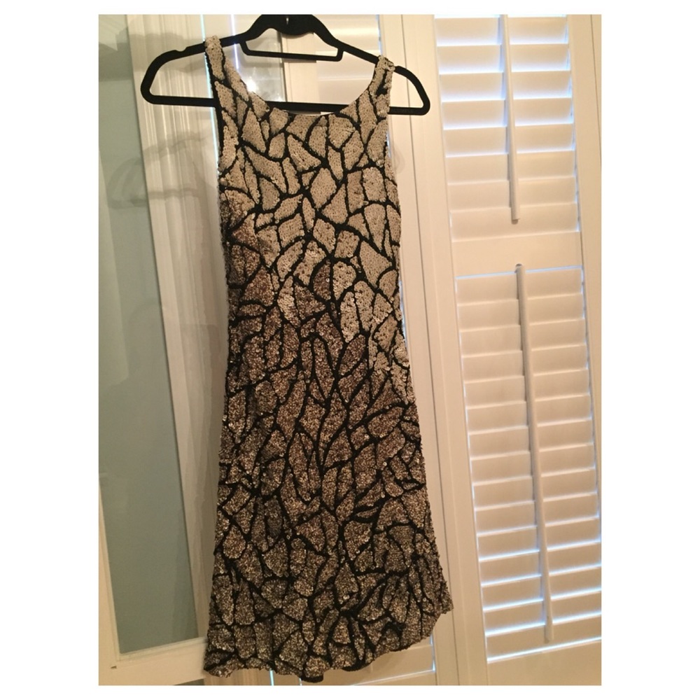 Demetrios Cocktail fully beaded dress