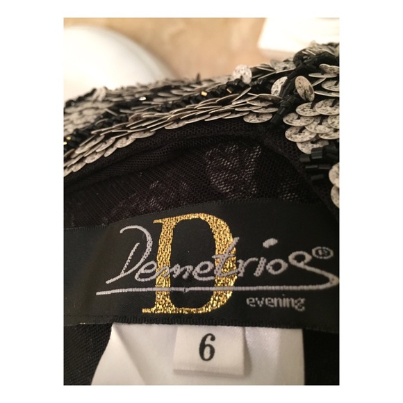 Demetrios Cocktail fully beaded dress - Picture 3 of 6