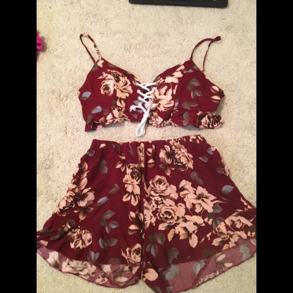 Boho Floral Print 2-Piece Outfit