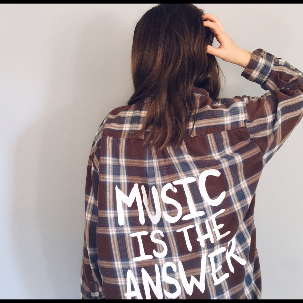 Music is the Answer flannel