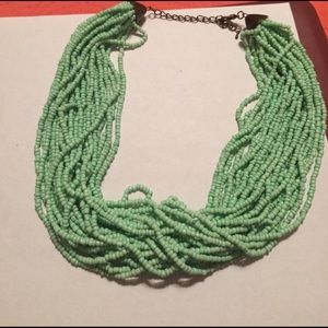 Mint green statement necklace