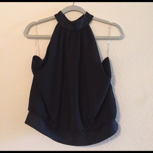 Black buttoned collar blouse