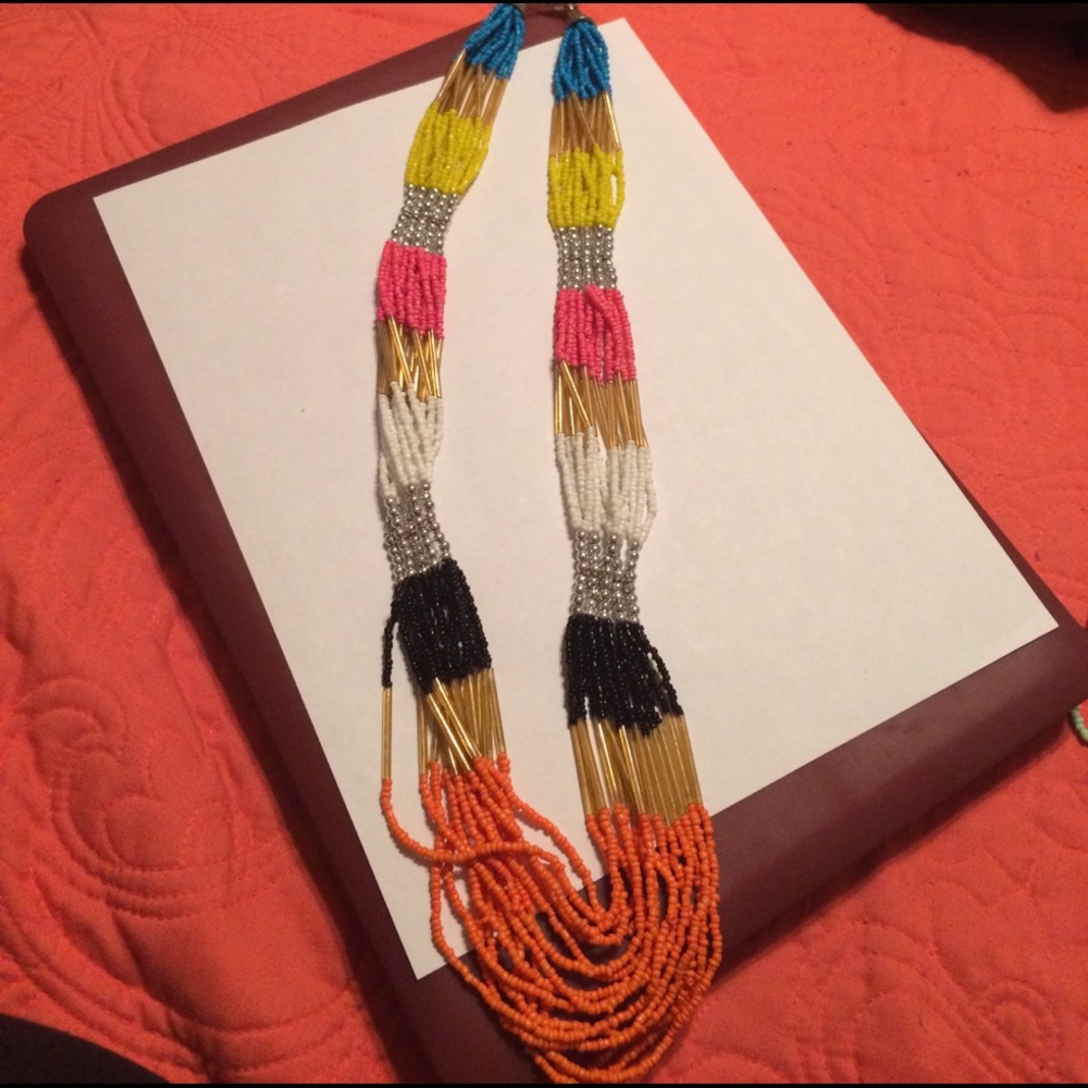 Colorful long necklace