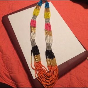Colorful long necklace