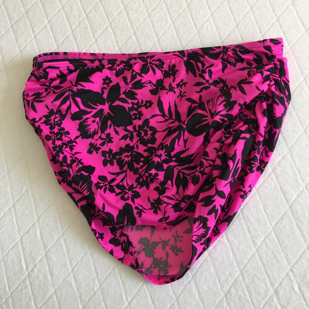 VS pink and black floral skirted bottom