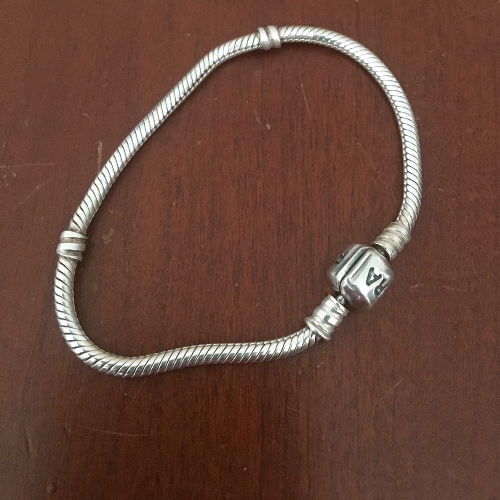 Authentic Pandora 7" sterling silver bracelet