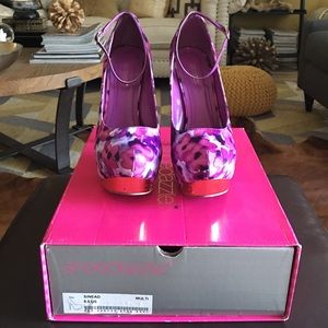 Purple floral heels from Shoedazzle