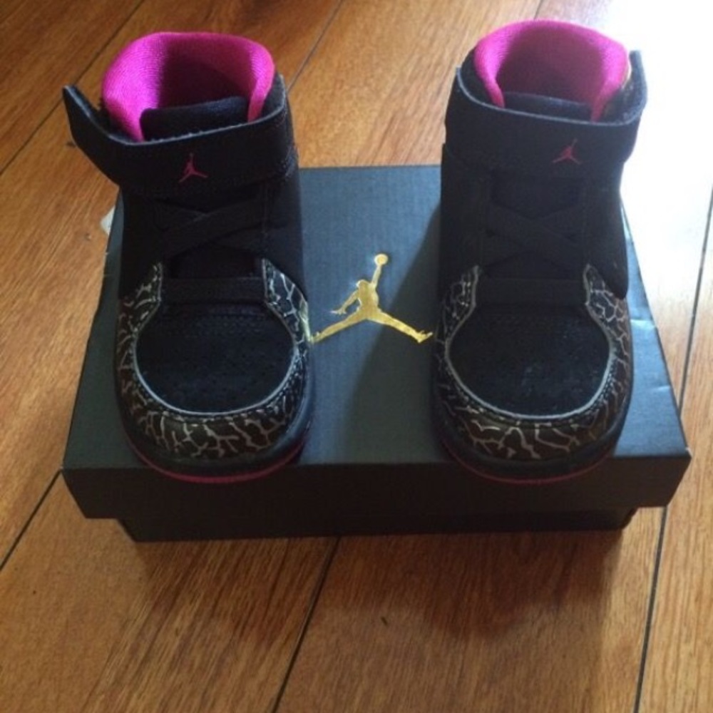 Jordan toddler pink/black, 7 toddler