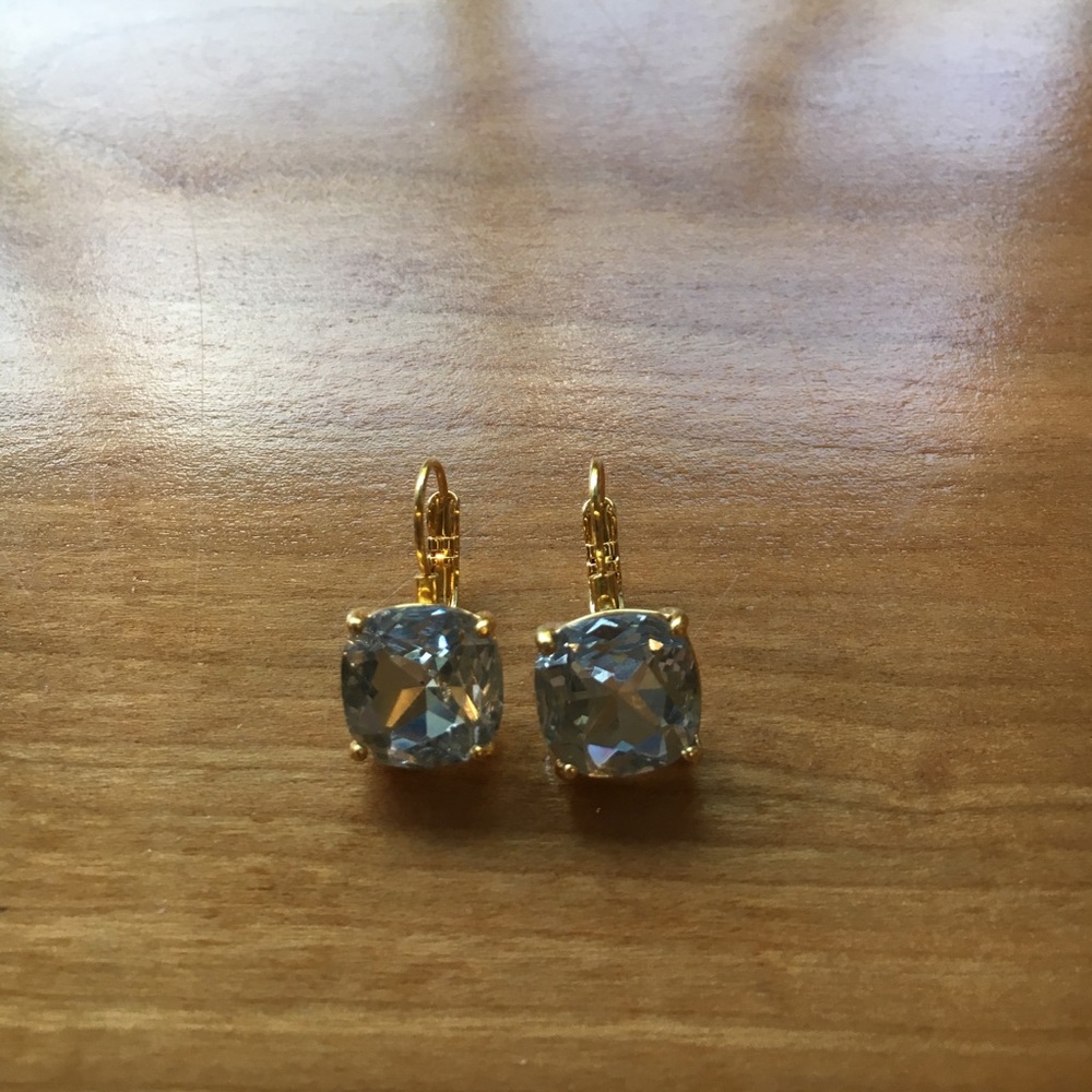 Kate Spade oversized clear and gold earnings