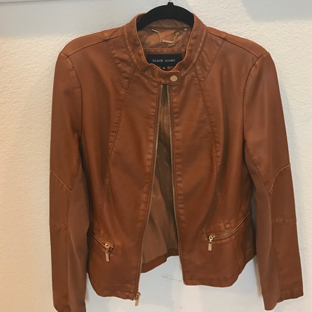 Black Rivet Leather Jacket size M