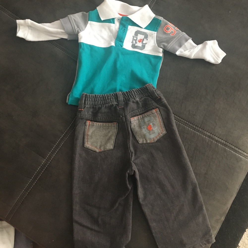 ROCAWEAR baby boy long sleeve set EUC