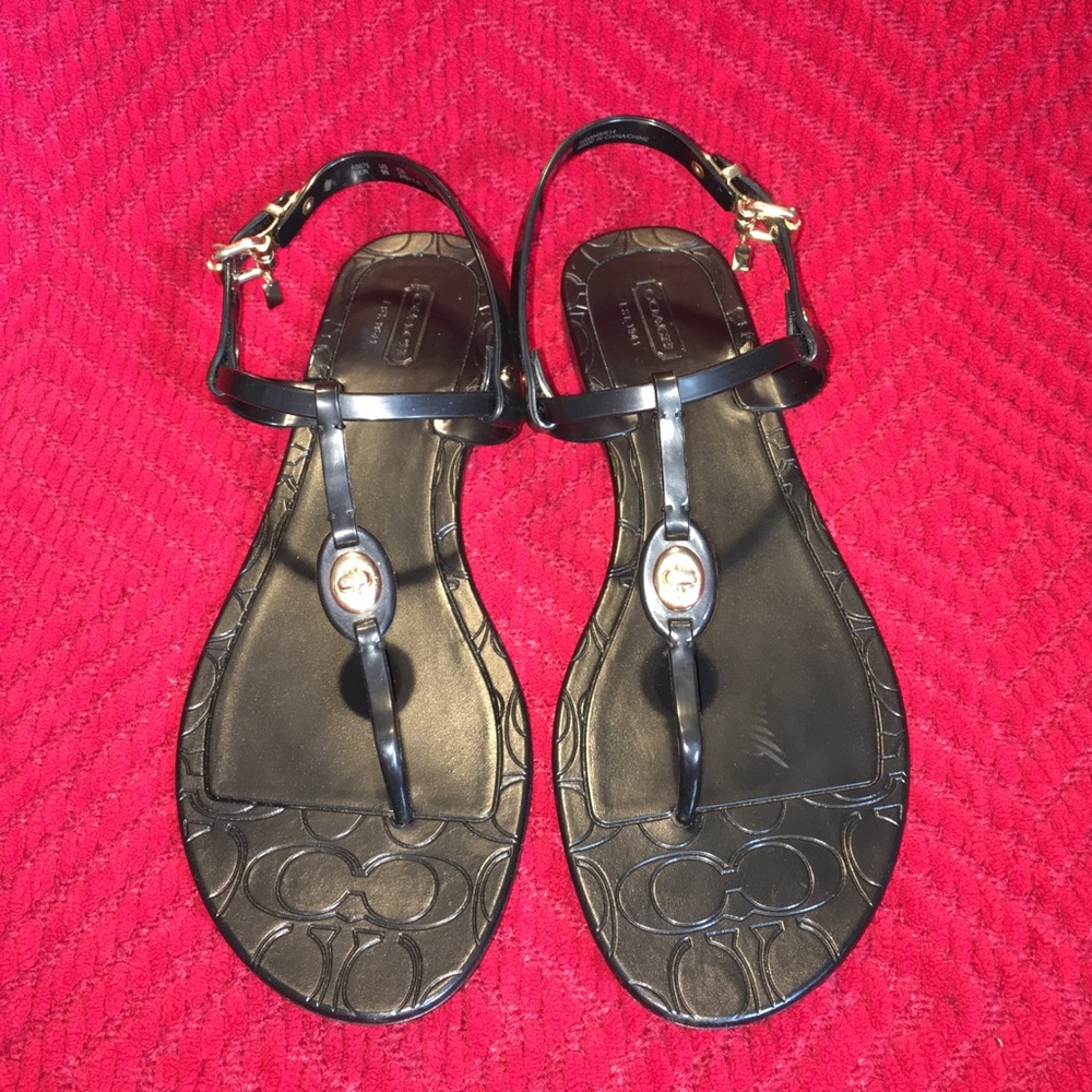 Black Coach Sandals