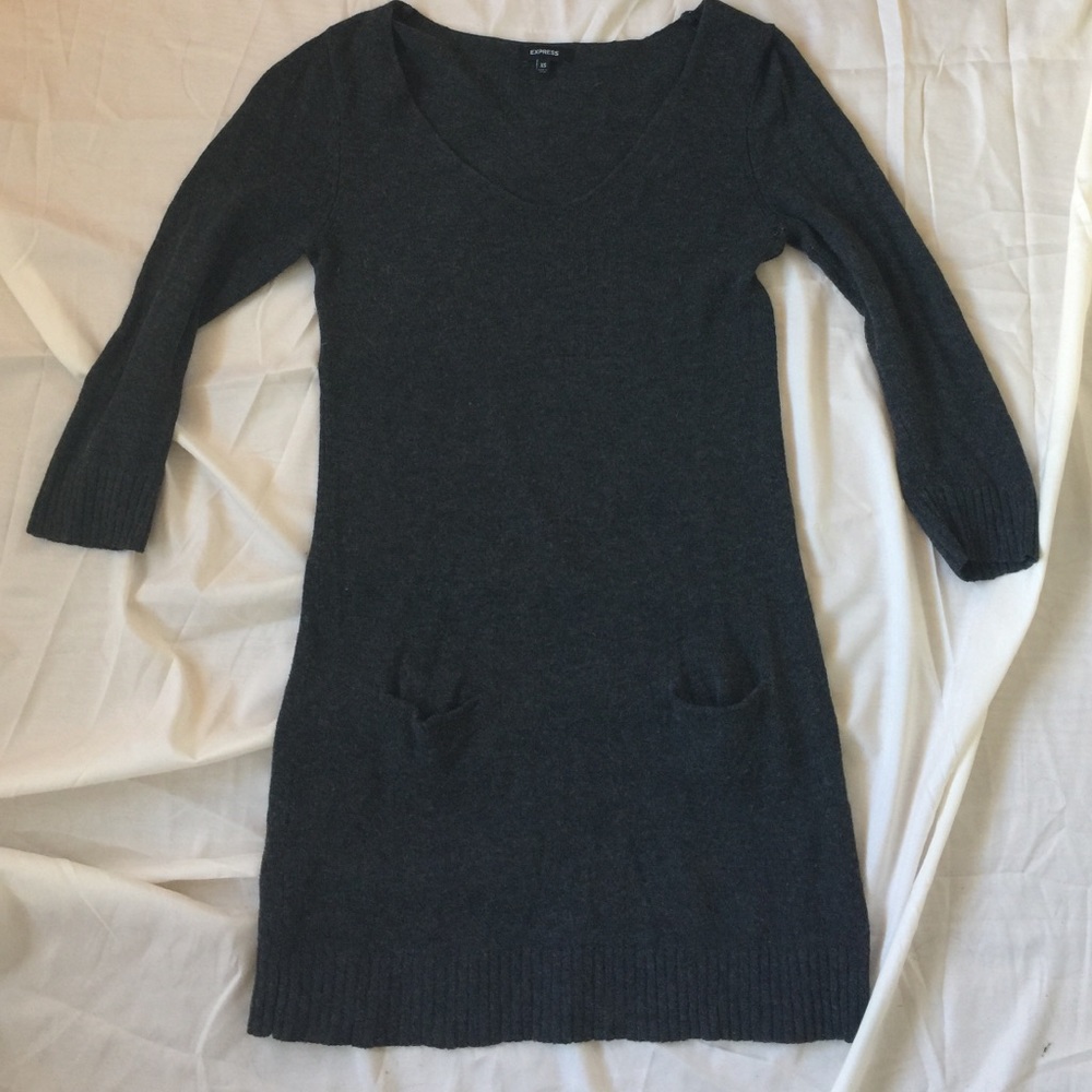 Express sweater dress with pockets
