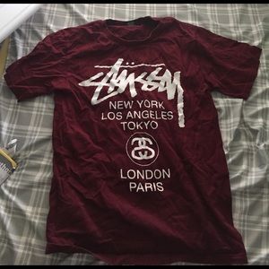 MAROON STUSSY SHIRT ‼️