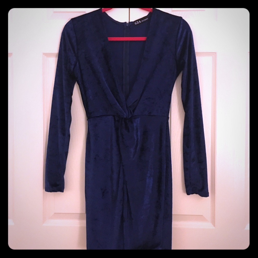 Deep V dress!