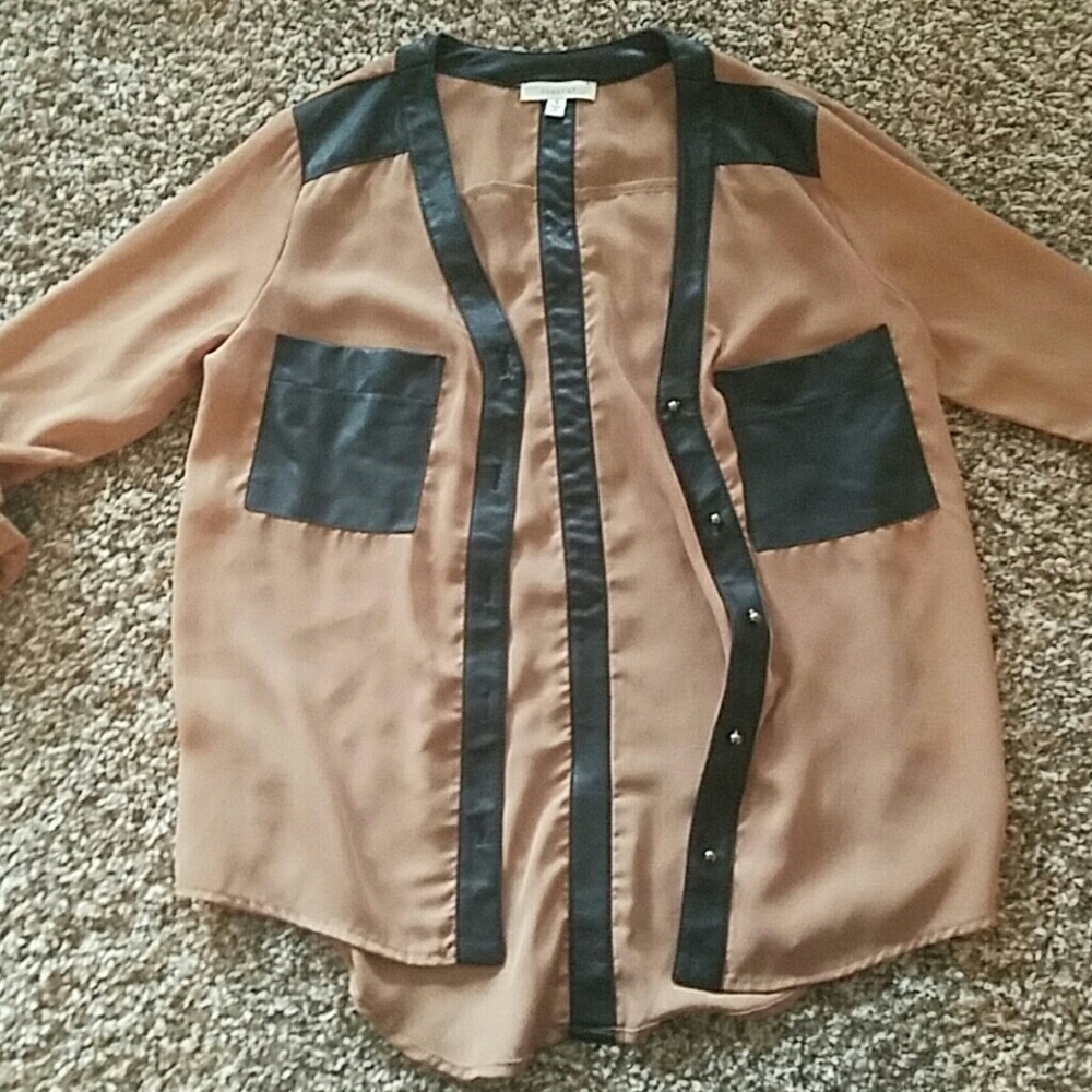 Silky button down shirt