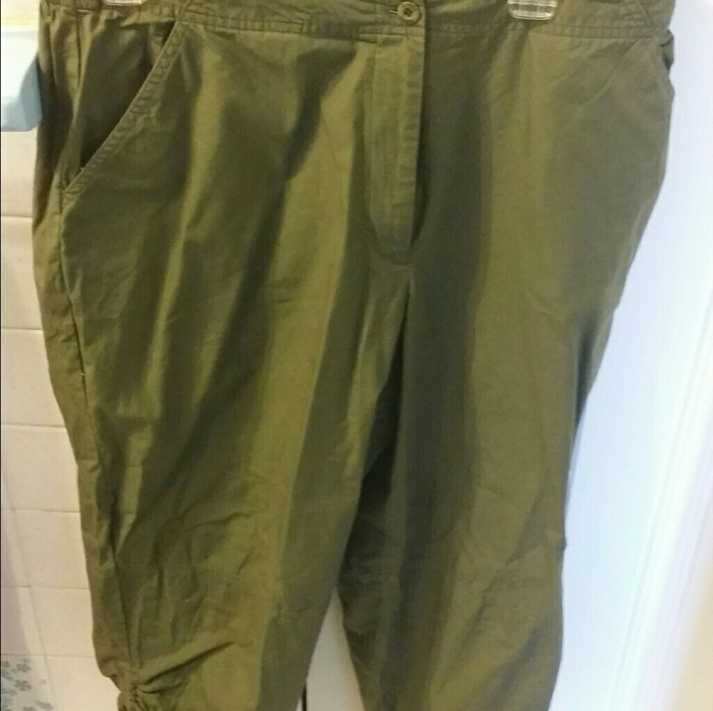 Olive green capris