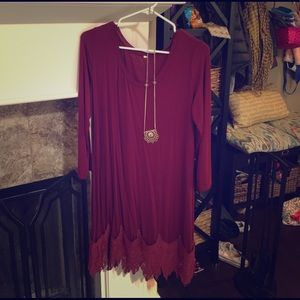 Maroon Tunic Dress