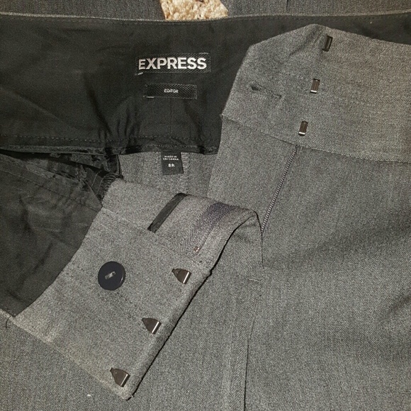 Express Editor Pants 8R Gray - Picture 2 of 4