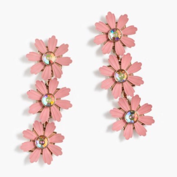 J. Crew Jewelry - J. Crew Pink Floral Earrings