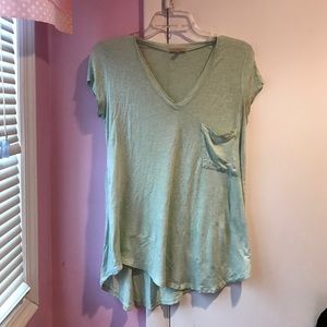 flowy green anthropologie shirt