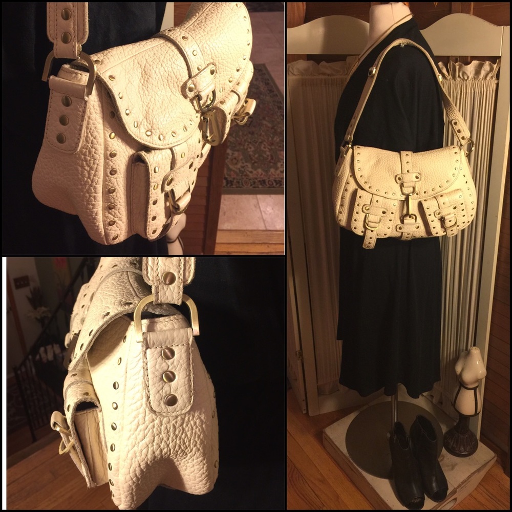 SALE❤️NWOT-RAFÉ NEW YORK CREAM PEBBLED LEATHER BAG - Picture 4 of 6