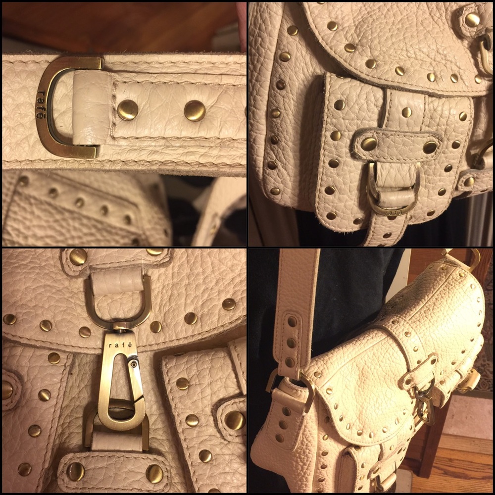 SALE❤️NWOT-RAFÉ NEW YORK CREAM PEBBLED LEATHER BAG - Picture 6 of 6