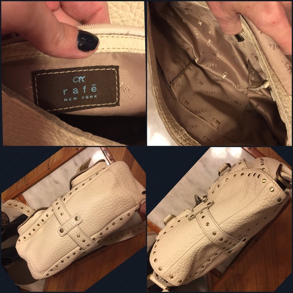 SALE❤️NWOT-RAFÉ NEW YORK CREAM PEBBLED LEATHER BAG - Picture 5 of 6